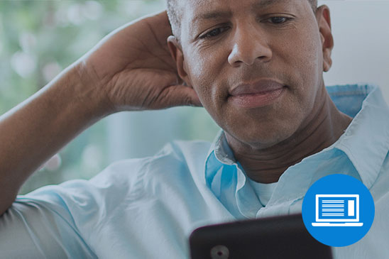 Man looking at his phone